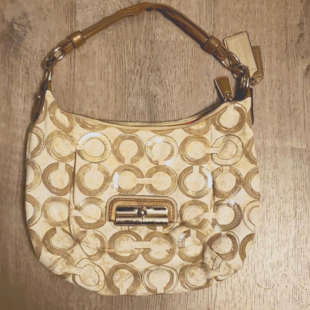 Coach shoulder bag / purse with sequins